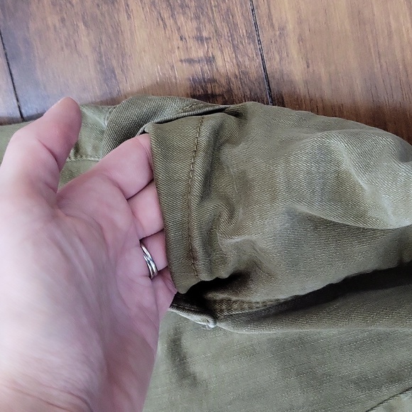 Anthropologie Stradivarius green cargo jeans - Picture 2 of 8